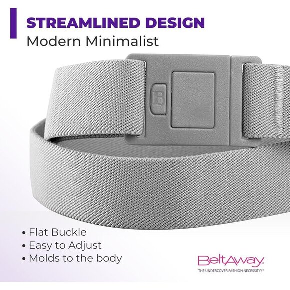 Women Elastic No Show Belt Adjustable Buckle Slim Fit Jeans Pants main image 6